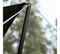 Tettoia esagonale per campeggio, impermeabile e resistente agli strappi, include pali di supporto e borsa portaoggetti (vinile oro)