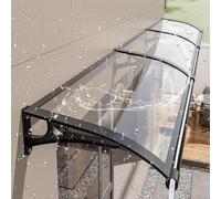 Tettoia esterna per terrazza, tenda curva in policarbonato per porta d'ingresso, moderna terrazza balcone, protezione solare esterna, 80 x 200 cm
