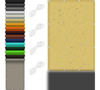 Tettoia impermeabile da 0,5 x 1 m, color crema, per esterni, con occhielli, per giardino, patio, cortile, protezione dai raggi UV