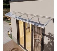 Tettoia impermeabile in policarbonato per finestre e porte, tenda da esterno per terrazze e verande, copertura antipioggia autopulente, protezione durevole contro gli agenti atmosferici