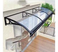 Tettoia impermeabile per porta esterna, protezione UV, facile da installare, trasparente, per ingresso e terrazza, 120 x 300 cm, design elegante
