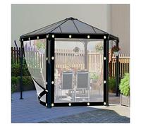 Tettoia impermeabile personalizzabile per patio, 3 x 3,5 m, resistente agli strappi, per mobili da esterno e auto, copertura pieghevole antipolvere antipioggia per balconi e terrazze