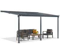 Tettoia in alluminio per terrazza San Diego 3 x 4,3 CoverTech antracite