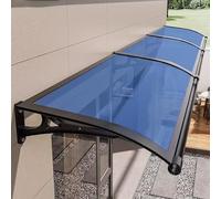Tettoia in policarbonato con protezione UV, staffa in alluminio, protezione dalle intemperie per pioggia e neve, dimensioni: 60 x 160 cm, tenda da esterno resistente per ingressi