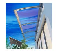 Tettoia in policarbonato durevole per protezione UV e resistenza agli agenti atmosferici, 80 x 330 cm, elegante tenda da esterno per balconi e ingressi, migliora l'aspetto del marciapiede
