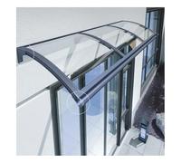 Tettoia in policarbonato per porte e finestre, con staffa in acciaio, impermeabile, per esterni, protezione per porte d'ingresso e finestre.