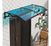 Tettoia in policarbonato per porte e finestre, protezione dalla pioggia, per porta d'ingresso, terrazza e finestra, in alluminio e (99 x 119,4 cm)