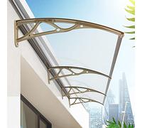 Tettoia in policarbonato resistente ai raggi UV, 60 x 80 cm, staffa in alluminio, perfetta per protezione da pioggia e neve, ideale per terrazze e cortili.