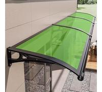 Tettoia in policarbonato resistente ai raggi UV con staffa in alluminio, tenda da sole impermeabile per protezione da pioggia e neve, dimensioni: 60 x 160 cm, tenda da esterno resistente.