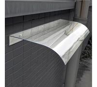 Tettoia in policarbonato trasparente per esterni, silenziosa, per cassetta postale e bicicletta, resistente alle intemperie, 50 x 100 cm, protezione elegante