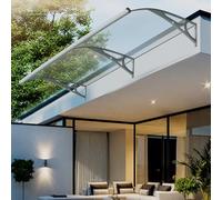 Tettoia in policarbonato UPF 77+ per porte e finestre, resistente alle intemperie, riduce il rumore, facile installazione, perfetta per ingressi, patio e spazi esterni