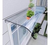 Tettoia invisibile per porta esterna, resistente ai raggi UV, in policarbonato, resistente alle intemperie e alla pioggia, copertura per ingresso trasparente, elegante protezione per cortile.