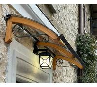 Tettoia legno pensilina lamellare pensiline policarbonato RICCIO e ONDA Prof.60