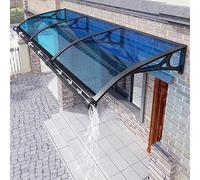 Tettoia moderna in policarbonato blu - Elegante tenda da esterno per ingresso, protezione dalle intemperie contro pioggia e neve, copertura durevole per patio, dimensioni: 1,8 m