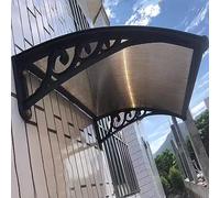 Tettoia moderna per porta d'ingresso, protezione UV, protezione da pioggia e neve, tenda da esterno, copertura per giardino e terrazza, pannello in policarbonato resistente da 2,5 mm, 100 x 460 cm
