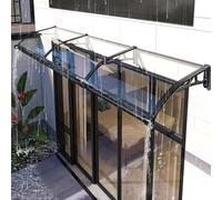 Tettoia moderna per porte esterne, in policarbonato e alluminio, per finestre e ingressi, protezione UV e pioggia, elegante rifugio da giardino per porte e terrazze