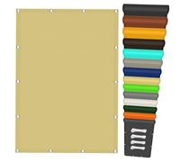 Tettoia Ombreggiante 120 x 240 cm Rettangolare Impermeabile, Protezione Solare Tenda da Sole Parasole con Funi di Tensione per Esterno, Giardino, Terrazzo, Balcone, Patio, Color Crema