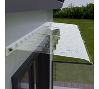 Tettoia Pensilina Ingresso,Tettoia per Porta Trasparente,Pensilina Copriporta Anti-UV,Tende da Sole Curva per Finestra,Baldacchino in Policarbonato,per Giardino Esterno (40x120cm/16"x47",Facade)