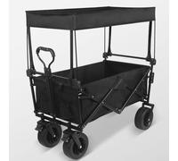 Tettoia per carri, tettoia per veranda da carro, impermeabile, 600D, pieghevole, per la maggior parte dei carrelli (nero)