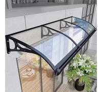 Tettoia per Esterno, Pensilina da Esterno, Pensilina, Tettoia per Finestre e Porte, Resistente ai raggi UV alla pioggia, Per Esterno/Porte/Finestre-Trasparente-80x480cm