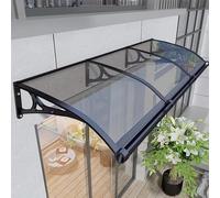 Tettoia per Esterno, Pensilina da Esterno, Pensilina, Tettoia per Finestre e Porte, Resistente ai raggi UV alla pioggia, Per Esterno/Porte/Finestre-Grigio-100x500cm