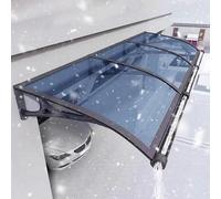 Tettoia per finestra da esterni, 60 x 120 cm, copertura in policarbonato resistente per protezione UV, protezione da pioggia e neve, elegante tenda blu per porta del patio