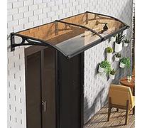 Tettoia per finestra marrone, per esterni, patio, sporgenza per porte anteriori, protezione da sole e pioggia, senza manutenzione, design durevole per l'uso tutto l'anno