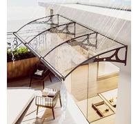 Tettoia per finestre in policarbonato UPF 134+, per porte e finestre, resistente al rumore, a prova di pioggia e neve, facile installazione, versatile per ingressi, terrazze e altro ancora