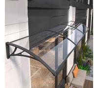 Tettoia per porta anteriore per esterni, resistente ai raggi UV, copertura in policarbonato trasparente, impermeabile, disponibile in 60 larghezze 150 cm (60 x 130 cm)