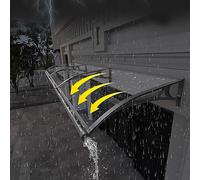 Tettoia per porta curva, protezione UV e pioggia, telaio in policarbonato, telaio in alluminio, tenda moderna per ingresso, patio, veranda, 80 x 260 cm, copertura per porta resistente alle intemperie