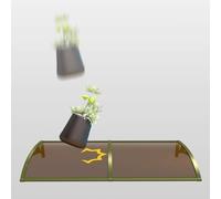 Tettoia per porta da esterni, impermeabile, resistente alla pioggia, copertura per tetto con lastre in policarbonato, design silenzioso ed estensibile