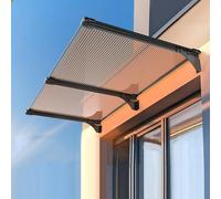 Tettoia per Porta di Casa,Pensilina Tettoia per Porta Marrone,Pensilina Tettoia per Esterno Resistente ai Raggi Uv e alla Pioggia,Tendalino per Finestra Tenda da Veranda (90x260cm/35"x102")