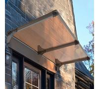 Tettoia per Porta e Ingresso dal Design Moderno,Pensilina Tettoia per Esterno,Tendalino per Finestra Silenziosa,Tenda da Veranda Antipioggia,Antivento e Antineve (90x130cm/35"x51")