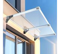 Tettoia per Porta e Ingresso,Pensilina da Esterno,Tendalino per Finestra con Protezione Uv al 99%,Tettoia per Veranda Esterna per Patio,Veranda,Staffa in Alluminio (150x50cm/59"x20")