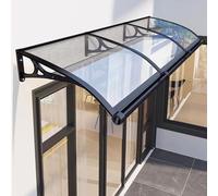 Tettoia per Porta e Ingresso, Pensilina Tettoia per Porta, Tendalino per Finestra Moderno, Resistente ai raggi UV alla pioggia, Tettoia per Esterno Porte Finestre-Trasparente-60x110cm
