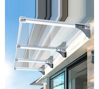 Tettoia per Porta e Ingresso,Pensilina Tettoia Trasparente,Pensilina da Esterno,Tenda da Veranda Larghezza 50/65/80/100/120/150 Cm Opzionale,Resistente ai Raggi Uv (50x350cm/20"x138")