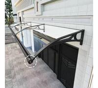 Tettoia per porta esterna, 60 x 180 cm, in policarbonato, resistente alle intemperie, copertura per terrazza, protezione dalla pioggia per ingresso, elegante riparo per esterni