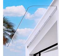 Tettoia per porta esterna in policarbonato, resistente alle intemperie per patio, copertura per veranda silenziosa, protezione per finestre, balcone, ingresso giardino AC (40 x 220 cm)