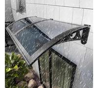 Tettoia per porta esterna, protezione da pioggia e neve, 120 x 180 cm, colore grigio, resistente alle intemperie, durevole, elegante copertura per ingresso