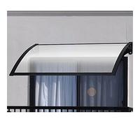 Tettoia per porta esterna, veranda per veranda, tettoia per tettoia dal design ad arco, copertura in policarbonato trasparente, elevata trasmissione della luce, applicazione di uno strato UV sulla sup