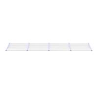 Tettoia per Porta Grigio e Trasparente 396x90 cm Policarbonato | Resistente Agenti Atmosferici, Staffe ABS, Barre Alluminio, 12 Pannelli, Facile Montaggio