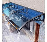 Tettoia per porta in alluminio e policarbonato, 150 x 140 cm, resistente alle intemperie, design elegante per la protezione della casa e un maggiore fascino