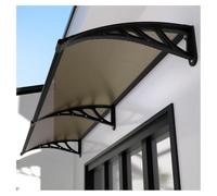 Tettoia per porta in policarbonato marrone, 80 x 300 cm, protezione dai raggi UV, protezione da sole e pioggia, tenda elegante per patio, giardino, garage, tetto inclinato