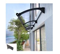 Tettoia per porta in policarbonato resistente, tenda in metallo per finestre, tenda da ingresso esterna, design grande, 120 x 180 cm, resistente alle intemperie, elegante, facile installazione