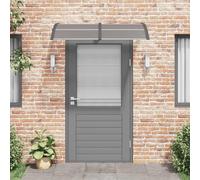 Tettoia per Porta Nera 150x75 cm Policarbonato | Pensilina con Staffe ABS, Barre in Alluminio, Spessore 5 mm, Resistente Agenti Atmosferici