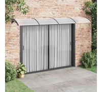 vidaXL Tettoia per Porta Nera 400x100 cm in Policarbonato