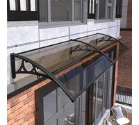 Tettoia Per Porta O Finestra, Pensilina Copriporta in Policarbonato, Tende Da Sole Per Pioggia E Neve Con Baldacchino Curvo Dal Design Moderno, Ai Raggi Uv Antipioggia (60x170cm/24x67in,A)