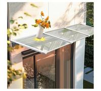 Tettoia per Porta,Pensilina per Copertura,Tetto Policarbonato,Pensilina Modulabile in Policarbonato Alveolare,Tettoia per Esterno,Tipo orizzontale，0.5mm(100x110cm/39x43in)