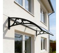 Tettoia per porte e finestre, da esterno Tende da sole in alluminio Impermeabile e resistente alla pioggia Trasparente Protezioni per la casa per balconi e terrazze(50x80cm)