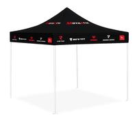 Tettoia per tenda da corsa MotoZem Brand nera
